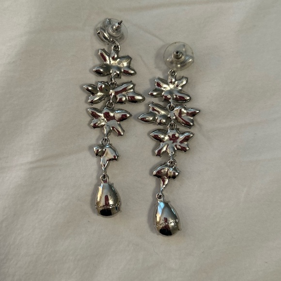Givenchy Signed Rhinestone Dangle Earrings New - Picture 4 of 7